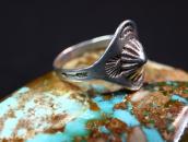 Atq Concho Repoused & Arrows Stamped Tourist Ring  c.1930～