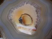 Atq Concho Repoused & Arrows Stamped Tourist Ring  c.1930～