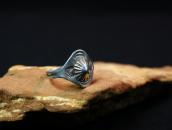 Atq Concho Repoused & Arrows Stamped Tourist Ring  c.1930～