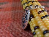 【Lawrence Saufkie】 Hopi Overlay Oval Top Necklace  c.1980～