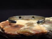 Atq Navajo Arrows Stamped Narrow Cuff Bracelet w/TQ  c.1930～