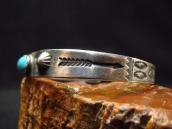 Atq Navajo Arrows Stamped Narrow Cuff Bracelet w/TQ  c.1930～