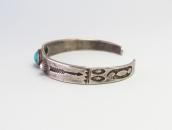 Atq Navajo Arrows Stamped Narrow Cuff Bracelet w/TQ  c.1930～
