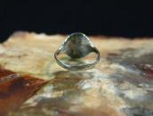 Atq 卍 WhirlingLog Applique Tourist Ring w/Turquoise  c.1930