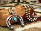 Vintage Fine Silver Beads Necklace w/Naja  c.1940