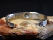 Atq Navajo Shell Repouse & 卍 Stamped Silver Cuff  c.1925～