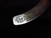 Vintage Coin Silver Narrow Cuff w/Turquoise c.1940