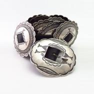 Antique Navajo Great Stamped IngotSilver Concho Belt c.1930～