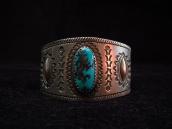 Austin Wilson Ingot WideCuff w/Turquoise  c.1950～