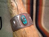 Austin Wilson Ingot WideCuff w/Turquoise  c.1950～