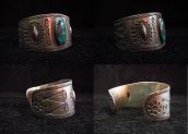 Austin Wilson Ingot WideCuff w/Turquoise  c.1950～