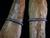 Atq Navajo or Pueblo Stamped Half-Round Wire Cuff  c.1920～