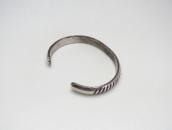 Atq Navajo or Pueblo Stamped Half-Round Wire Cuff  c.1920～