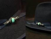 Antique Snake Applique & 卍 Stamped Pin Brooch w/TQ  c.1930