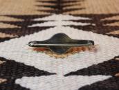 Antique Snake Applique & 卍 Stamped Pin Brooch w/TQ  c.1930