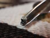 Antique Snake Applique & 卍 Stamped Pin Brooch w/TQ  c.1930