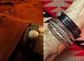 Novel Zombies Old Concho Leather Bracelets BLK SM