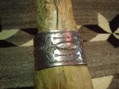 Antique Arrow &Cross stamped Wide Cuff  c.1930