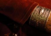 Antique Arrow &Cross stamped Wide Cuff  c.1930