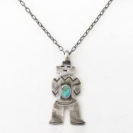 Antique Navajo Human or Yei Shaped Pendant Necklace  c.1930～