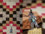 Antique Navajo Human or Yei Shaped Pendant Necklace  c.1930～