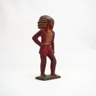 Antique Tiny Cast Iron Painted Indian Lead Figure  c.1930