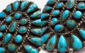Antique Zuni Cluster Ring w/Turquoise  c.1930～