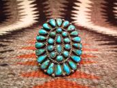 Antique Zuni Cluster Ring w/Turquoise  c.1930～