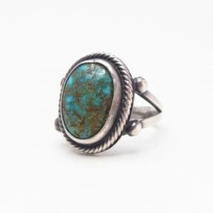 Antique Navajo Arrows Stamped Split Shank Silver Ring c.1940