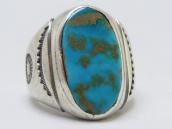 【Mark Chee/UITA12】Vtg TopGrade BlueGem Turquoise Ring c.1945