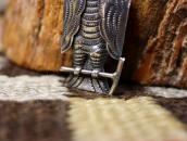 【UITA22】 Vintage Navajo Owl Shaped Silver Pin Brooch c.1945～