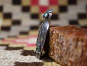 【UITA22】 Vintage Navajo Owl Shaped Silver Pin Brooch c.1945～