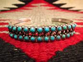 Vintage Zuni Double Row Cuff w/Turquoise  c.1940