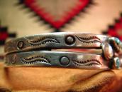 Vintage Zuni Double Row Cuff w/Turquoise  c.1940