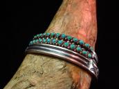 Vintage Zuni Double Row Cuff w/Turquoise  c.1940
