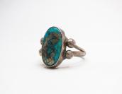 Antique Split Shank Ring w/GemGrade Morenci c.1930