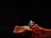 Antique Split Shank Ring w/GemGrade Morenci c.1930