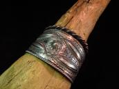 Antique Chisel Stamped Ingot Wide Cuff  c.1920