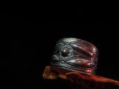 Antique Chisel Stamped Ingot Wide Cuff  c.1920