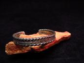 Vintage Triple Wire Stanped Silver Cuff  c.1950