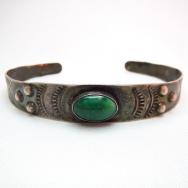 Antique Fred Harvey Era Silver Cuff w/TQ  c.1930