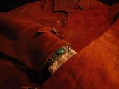 Antique Fred Harvey Era Silver Cuff w/TQ  c.1930