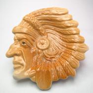 Vintage Indian Head Pottery Ashtray Reimported