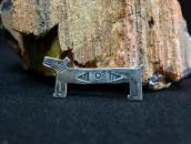 Antique 『Lucky Dog』 Stamped Silver Small Pin Brooch  c.1930～