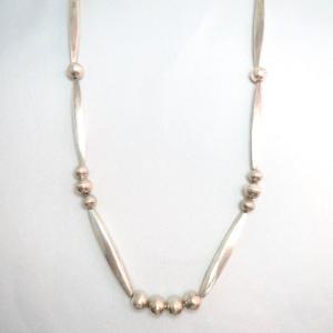 Joe H. Quintana Cochiti Silver Bead Necklace M 3