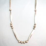 Joe H. Quintana Cochiti Silver Bead Necklace M 3