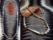 Joe H. Quintana Cochiti Silver Bead Necklace M 3