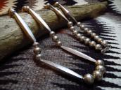 Joe H. Quintana Cochiti Silver Bead Necklace L 4