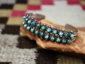 Vintage Zuni 2 Row Petit Point Turquois Small Cuff  c.1940～