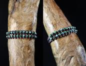 Vintage Zuni 2 Row Petit Point Turquois Small Cuff  c.1940～
